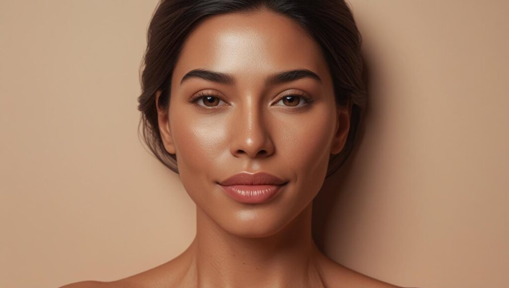 una mujer con una piel suave, rejuvenecida y linda porque se aplicó botox facial en bogotá
