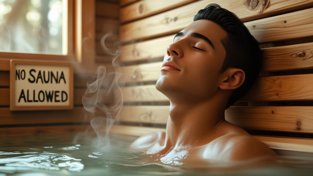 no te apliques baños de vapor o sauna cuando te hagas la rinomodelación con ácido hialurónico