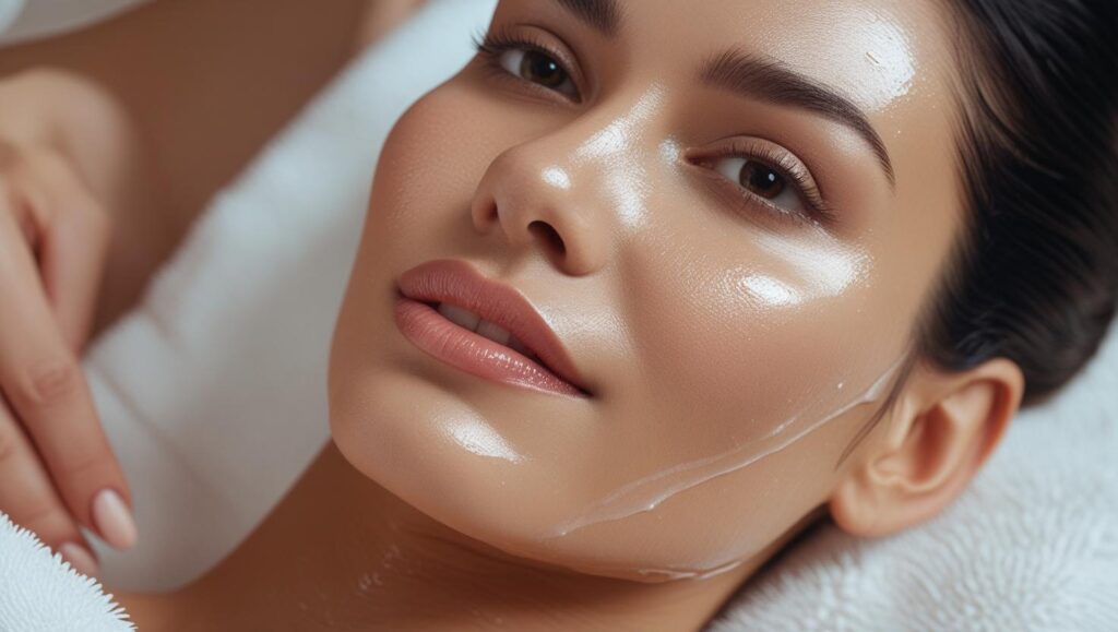 esta mujer tiene una piel perfecta porque se hizo el tratamiento de limpieza facial profunda con aquapure